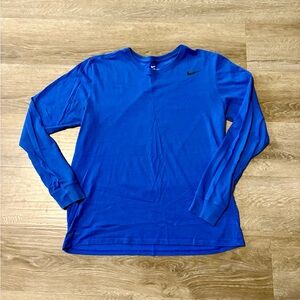 Nike Men's Vibrant Blue Long Sleeve Tee